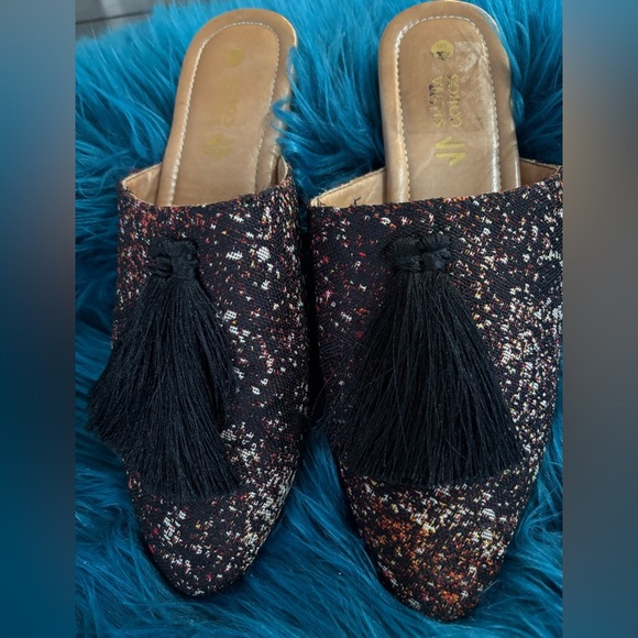Silvia Cobos “Milonga” fringe tassel mules; Size 8.5; Bohochic, Girlhoodcore, - Picture 3 of 4